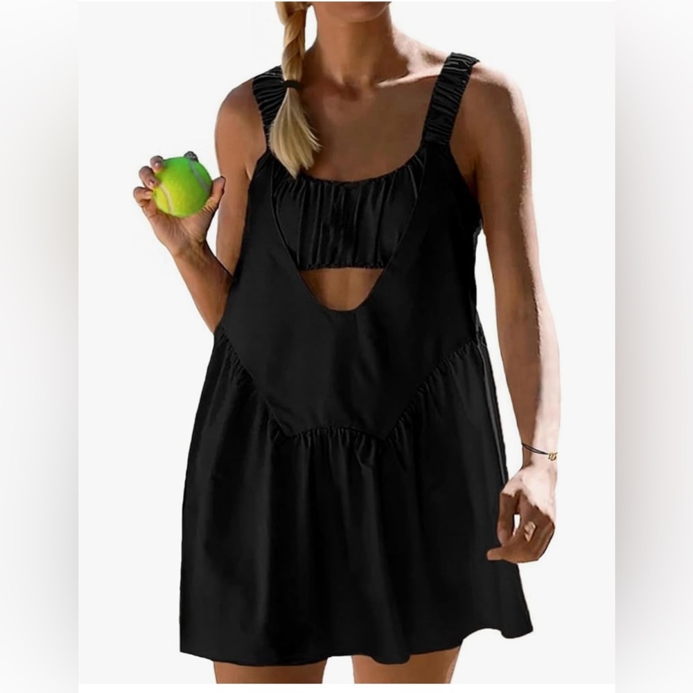 AnotherChill Women’s Tennis Dress Black